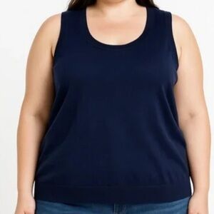 Talbots Pima Cotton Plus Size Sweater Vest, size 3X.